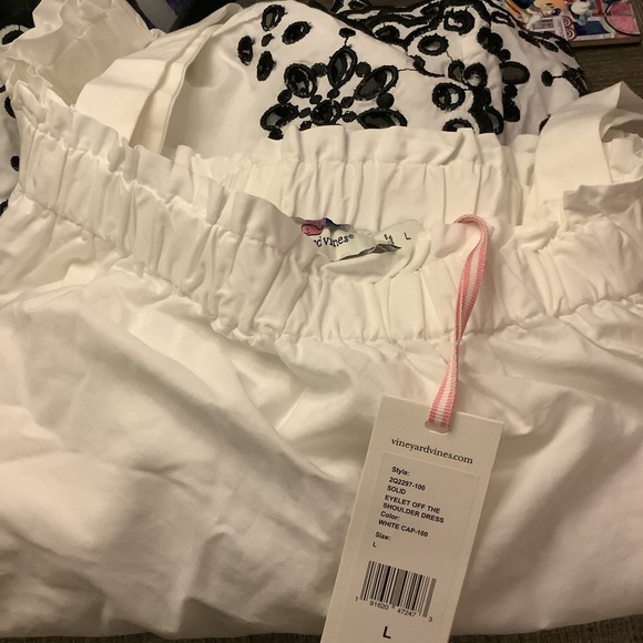 Eyelet Off The Shoulder Dress Size L - Picture 4 of 4